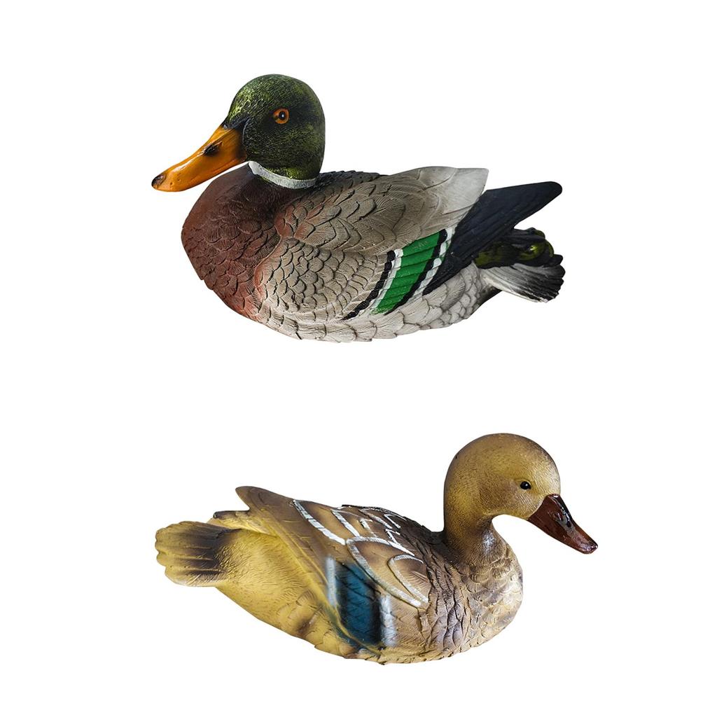 Floating Duck Pond Decor Centerpiece Craft Garden Decoration Collectible Resin Figurine for Lawn Patio Balcony Porch Outside