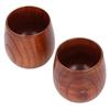 2 stück Holz Tee Tassen Japanischen Großen Bauch Becher Multifunktionale Trinkbecher für Kaffee Milch Wein Wa