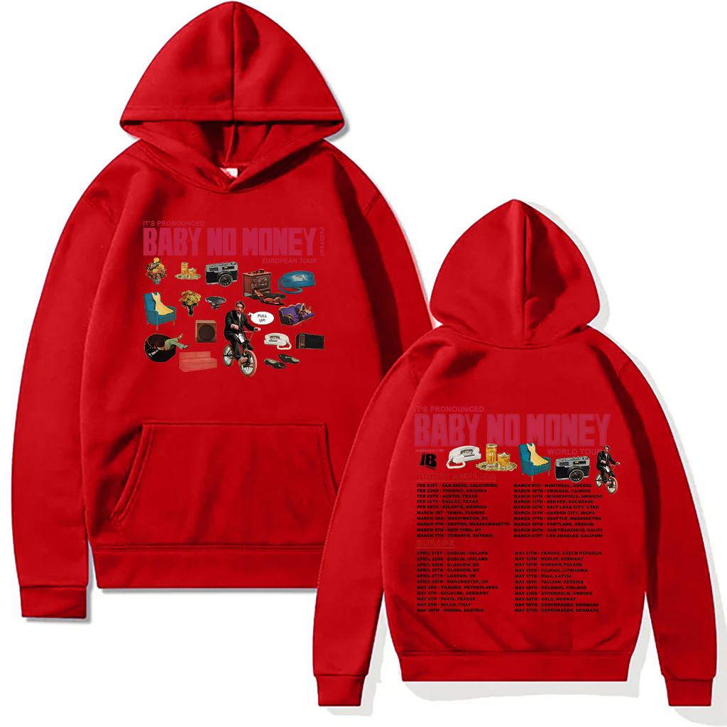 Bbno$ New Hoodies It's Pronounced Baby No Money European Tour 2025 Sweatshirt Men Women Pullovers Harajuku Creative Fall Clothes