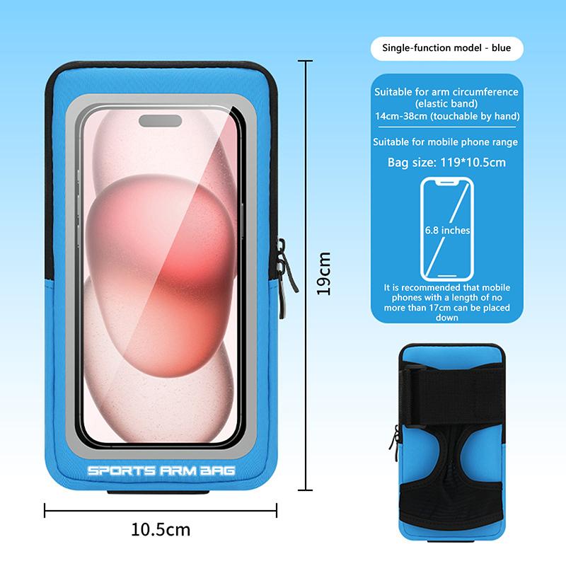 Venkovní dotykové běžecké tašky pro iPhone 16 15 14 13 Pro Max 16 Plus 16E Xiaomi Samsung Cyklistika Fitness Náramek na paži Pouzdro na zápěstí