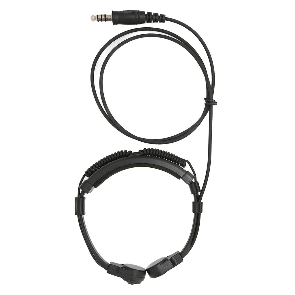 Auricular con Micrófono de Garganta Enchufe de 7.1mm Auricular para Radio Bidireccional con PTT U94 para Teléfono Móvil de 3.5mm