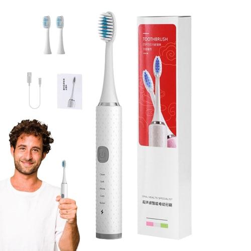 Wuasrgih Electric Toothbrush for Adults, Travel Electric Toothbrush - Adult Electric Toothbrush with 5 Modes | Lightweight Vibrating Toothbrush with S