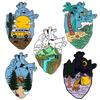 Landscape Rive Moutain Tent Bus In Heart  Metal Design Badges Brooch Enamel Pins Label Bag Backpack Hat Jewelry Gift Accessories