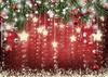 Christmas Backdrops Red Ball Theme Background Shining Stars Background New Year Backdrop for Christmas Party Decoration