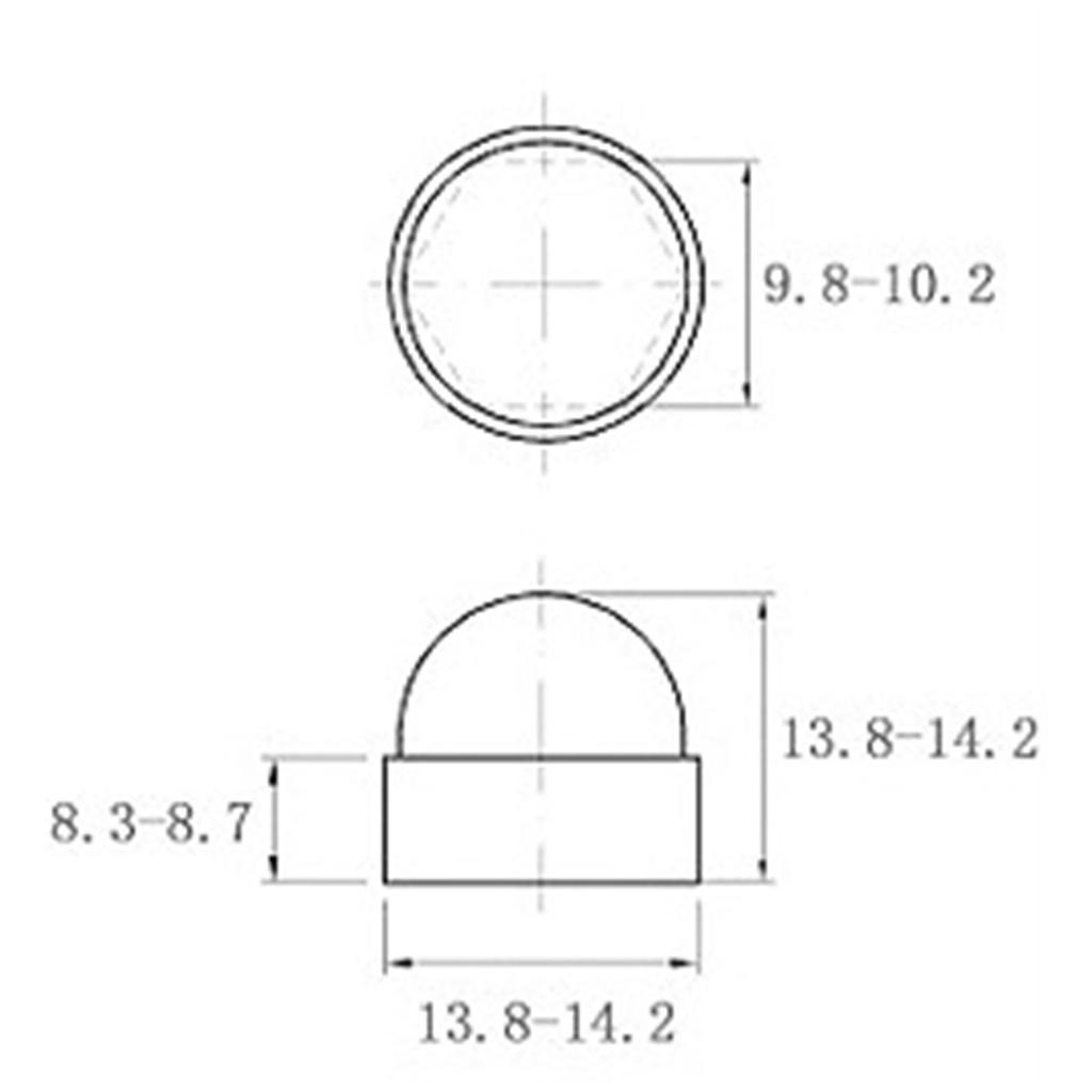 Dome Head Bolt Cap Plastic Screw Cover Caps Hex Nut Cover for Weatherproof Nut Protection in Home Projects