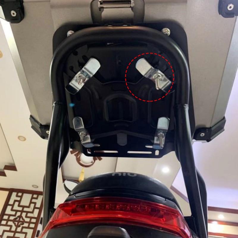 Motorcycle Aluminum Rear Storage Box Accessory Kit With Quick-Release Mount Lock Core Fasteners Side Case Hardware