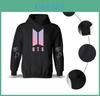 Pohodlná směs bavlny Kpop Bts Mikina s kapucí s motivem Sugi a Jimiho Pro všechna roční období