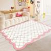 Cute Ribbon Embroidered Carpet, Soft and Warm Living Room Floor Mat, Girl's Bedroom Decoration Floor Pad, Home Decoration