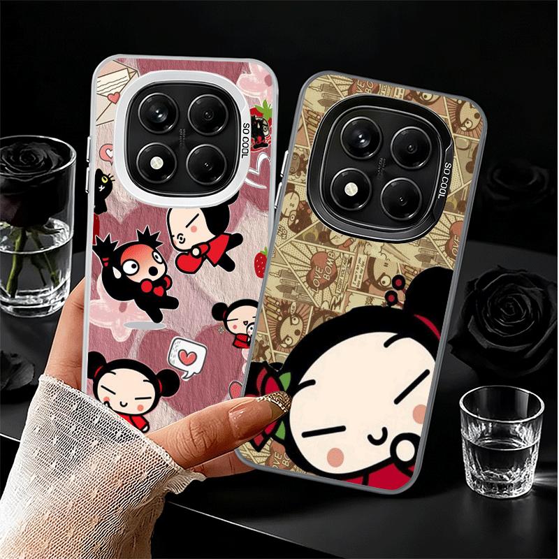 Cartoon Cute Pucca Garu Soft Phone Case for Xiaomi Redmi Note 13 14 15 Pro Plus 12S 12 11S 11 11T 10S 10 Shockproof Cover Back S