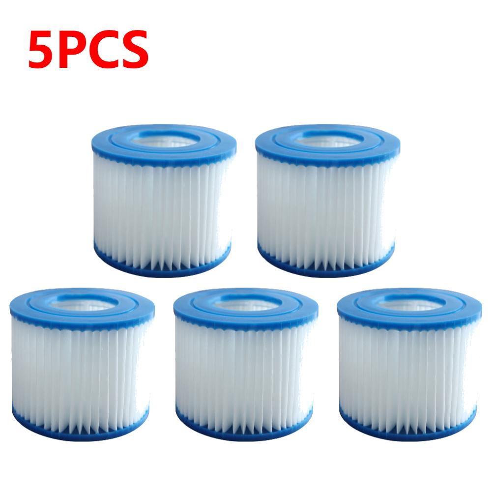 1-10pcs Pool Water Filter Cartridges Type VI Spa Filter Cartridge Soft Rubber Ends Pool Filter for Most Inflatable Hot Tub