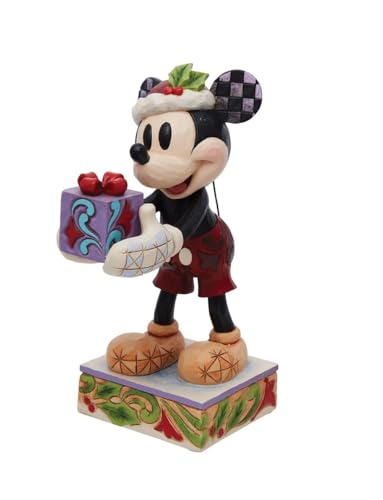 Enesco Statue/Figure "Disney Traditions" Secret Santa Mickey Mouse, Size: 10 X 6.5 X H15.5cm, DTR6013060
