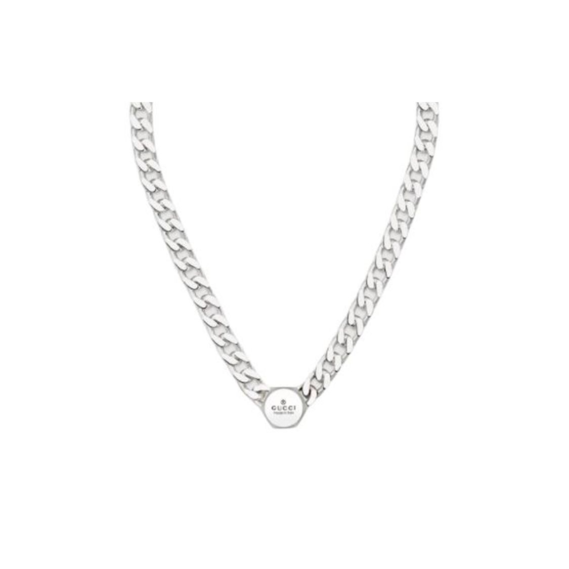 

Gucci Logo Engraved 925 Silver Necklace Unisex necklace 779176J84008106 F,Silver