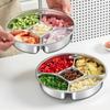 304 Stainless Steel Kitchen Food Preparation Tray 5 Grid Side Dishes Tray Snack Tray  Fruit