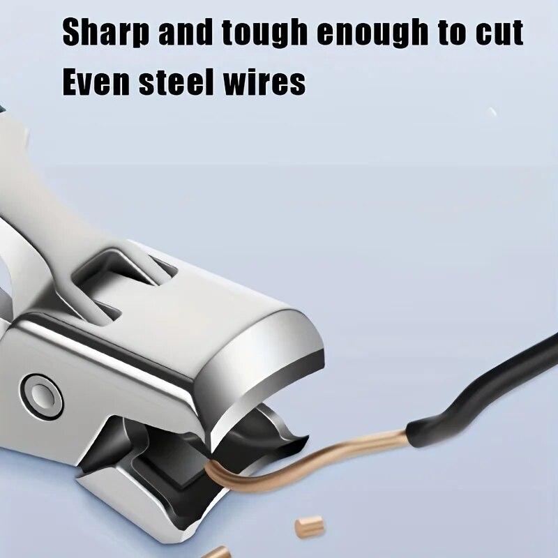 Professionelles Maniküre- und Pediküre-Werkzeug, Nagelknipser mit großer Öffnung, spritzwassergeschützt, superdicker Nagelknipser, geeignet für dicke Nägel