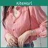 French Long Sleeve Shirt With Sun Protection Lightweight Feminine Design For Spring Summer Wear