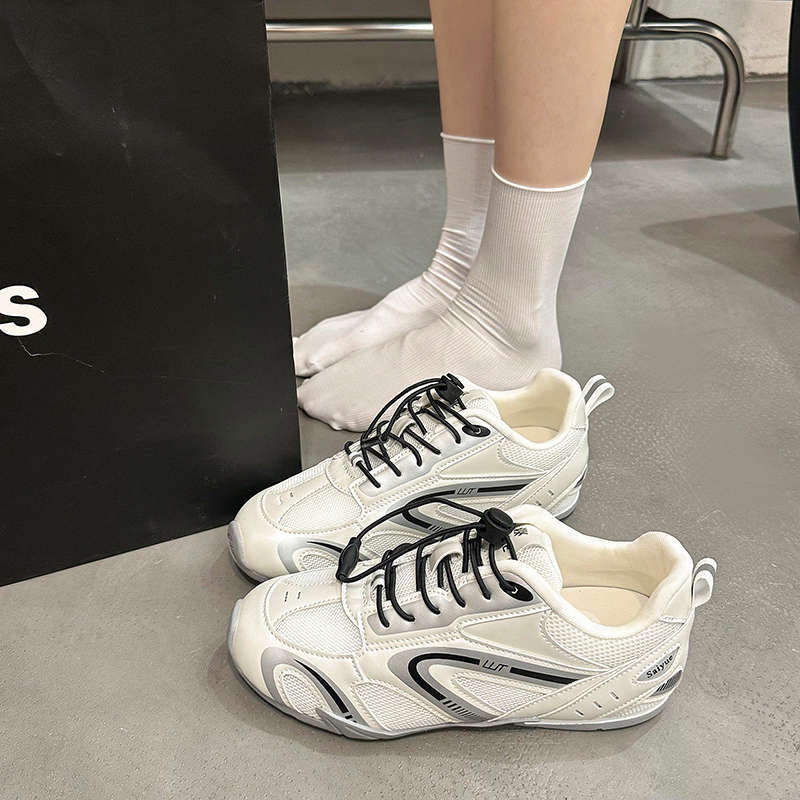 Retro racing shoes women's new spring and autumn mesh breathable Forrest Gump training shoes platform casual sports shoes