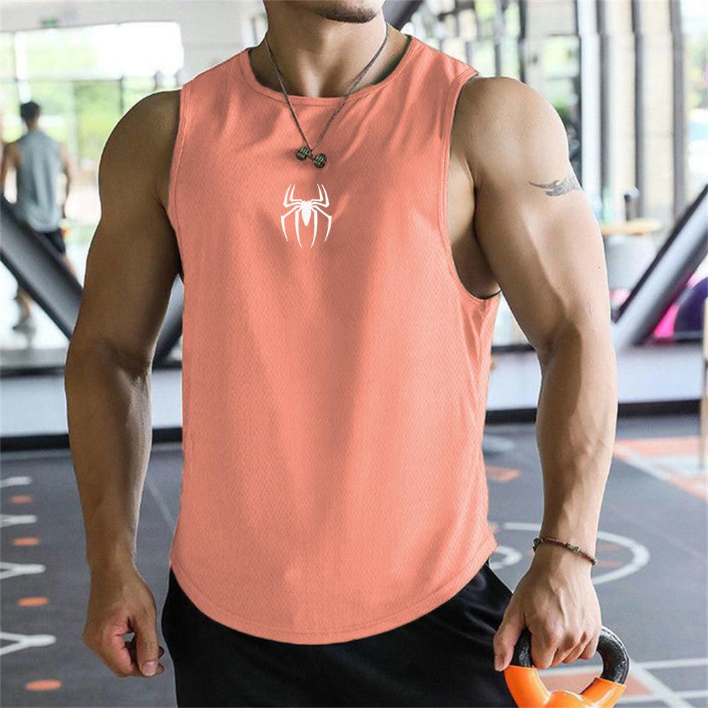 Mens Bodybuilding Sleeveless Casual Hip Hop T-shirts Summer Cool Breathable Cotton Gym Fitness Muscle Tank Tops