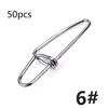 Steel Pieces Fishing Stainless 50 Snap Quick Lock Clip Safety Connector Accessories Lure Tackle Hook Clip