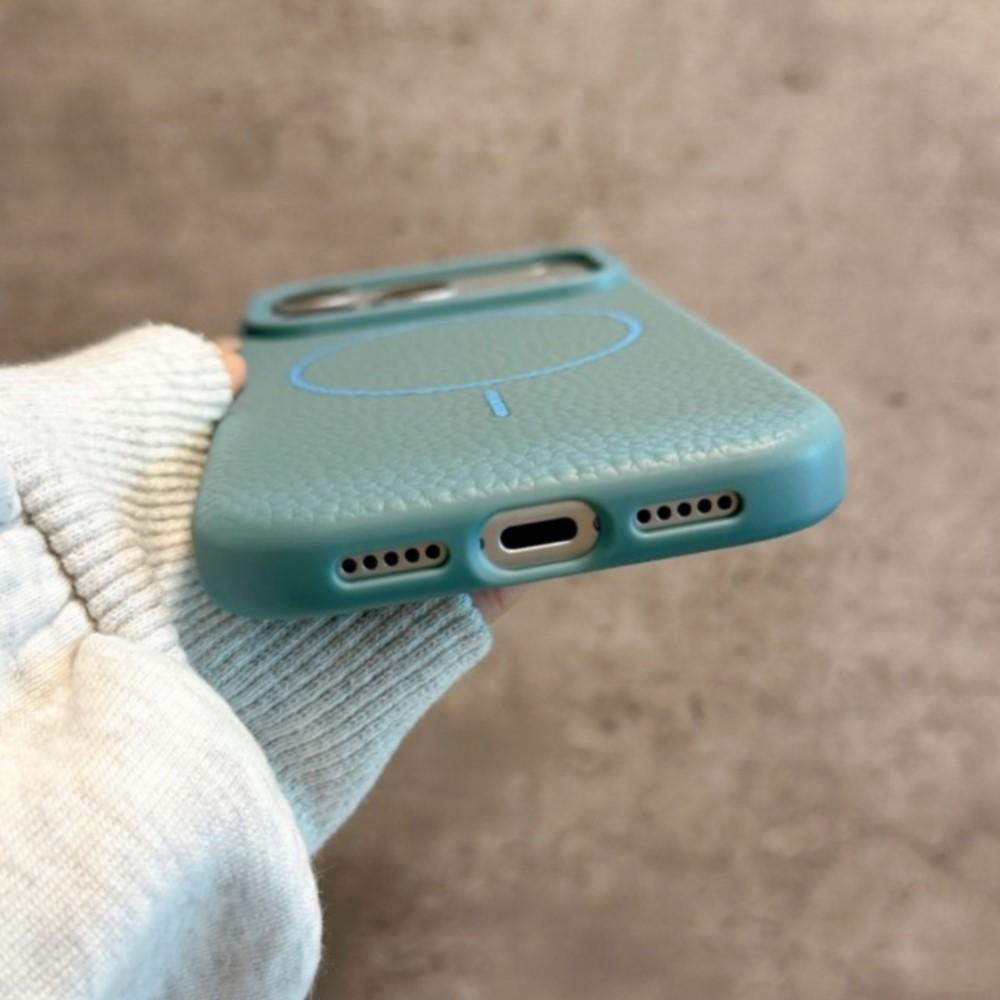 Frosted Leather Texture Magnetic For Magsafe Case For iPhone 17 Air 17E 16 16E 15 14 Plus 13 12 11 Pro Max Luxury TPU Cover