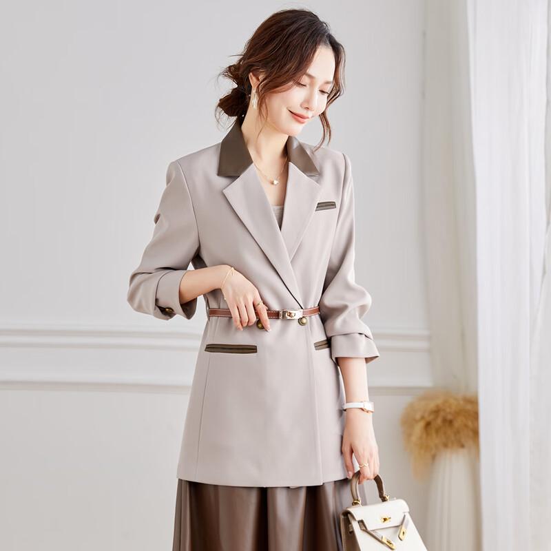 TERRE BLEUE Women's Loose-Fit Casual Blazer