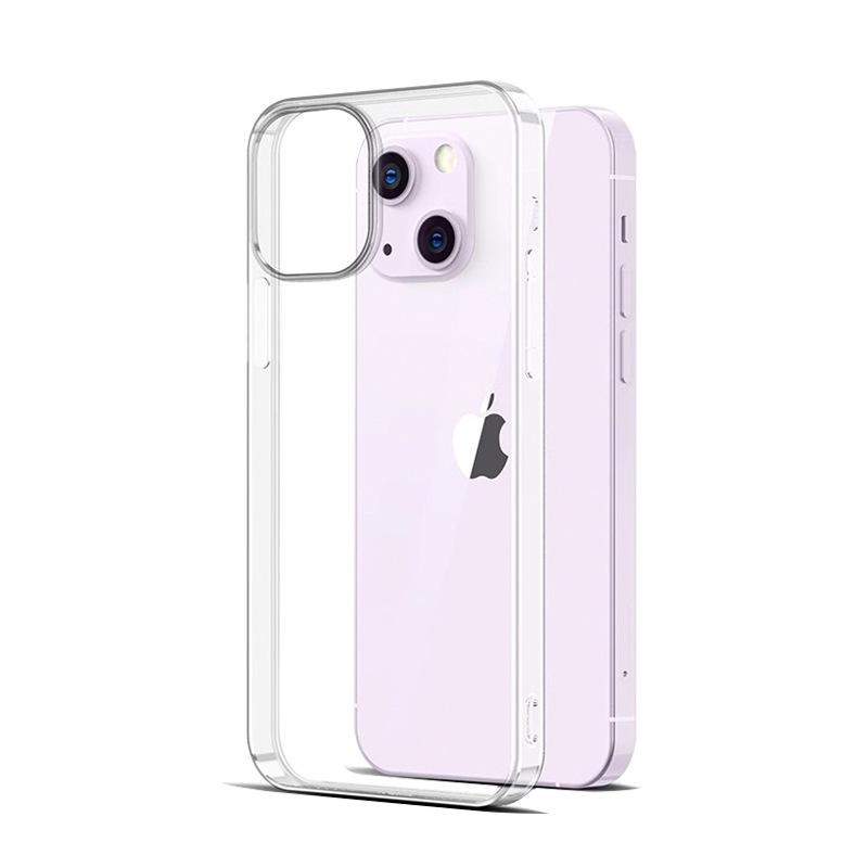 Husă de protecție transparentă din silicon gros de 2,0 mm cu orificiu mare pentru modelele iPhone 16-14