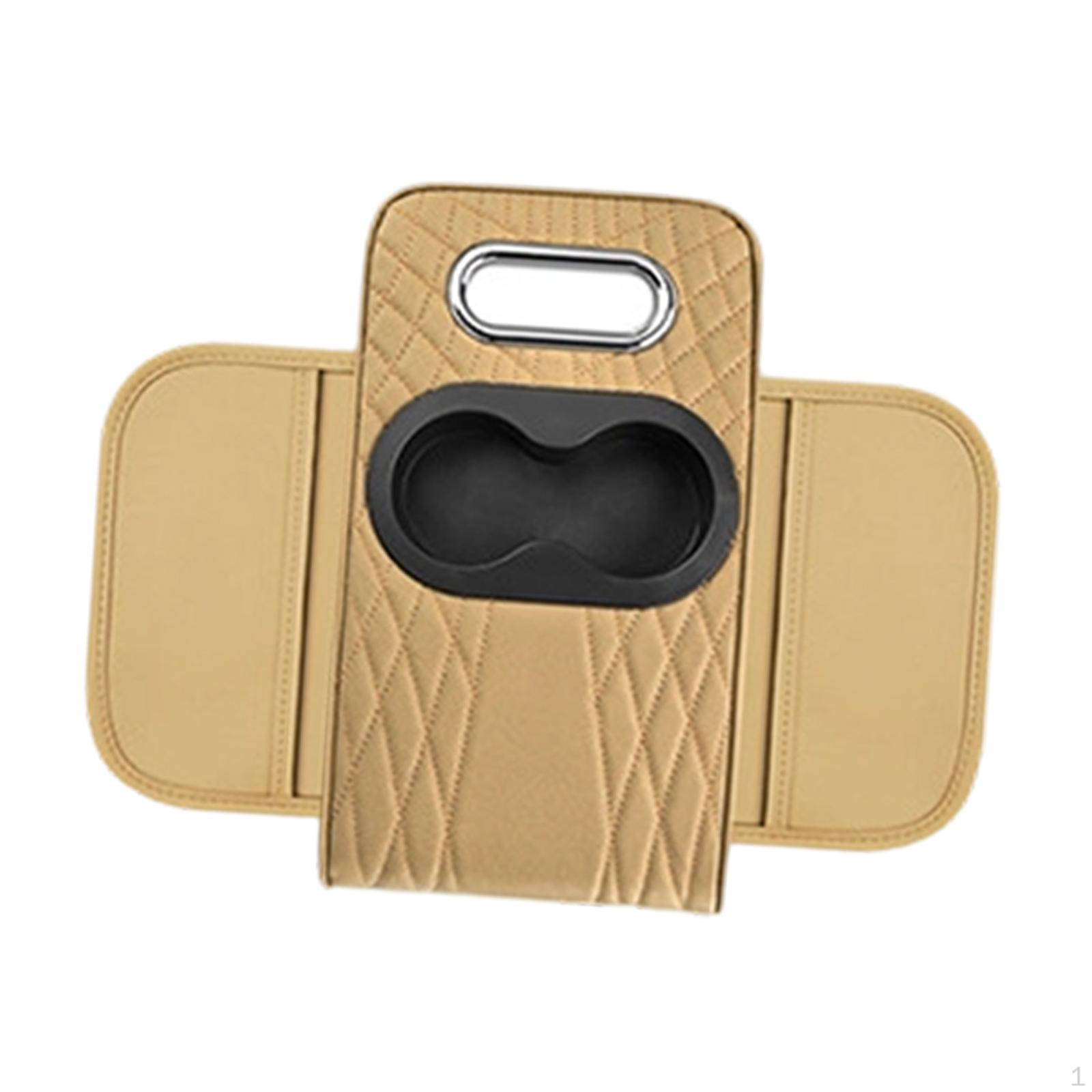 

Console Booster Cover Armrest with 2 Storage Pockets Modern Lightweight Multifunctional Beige