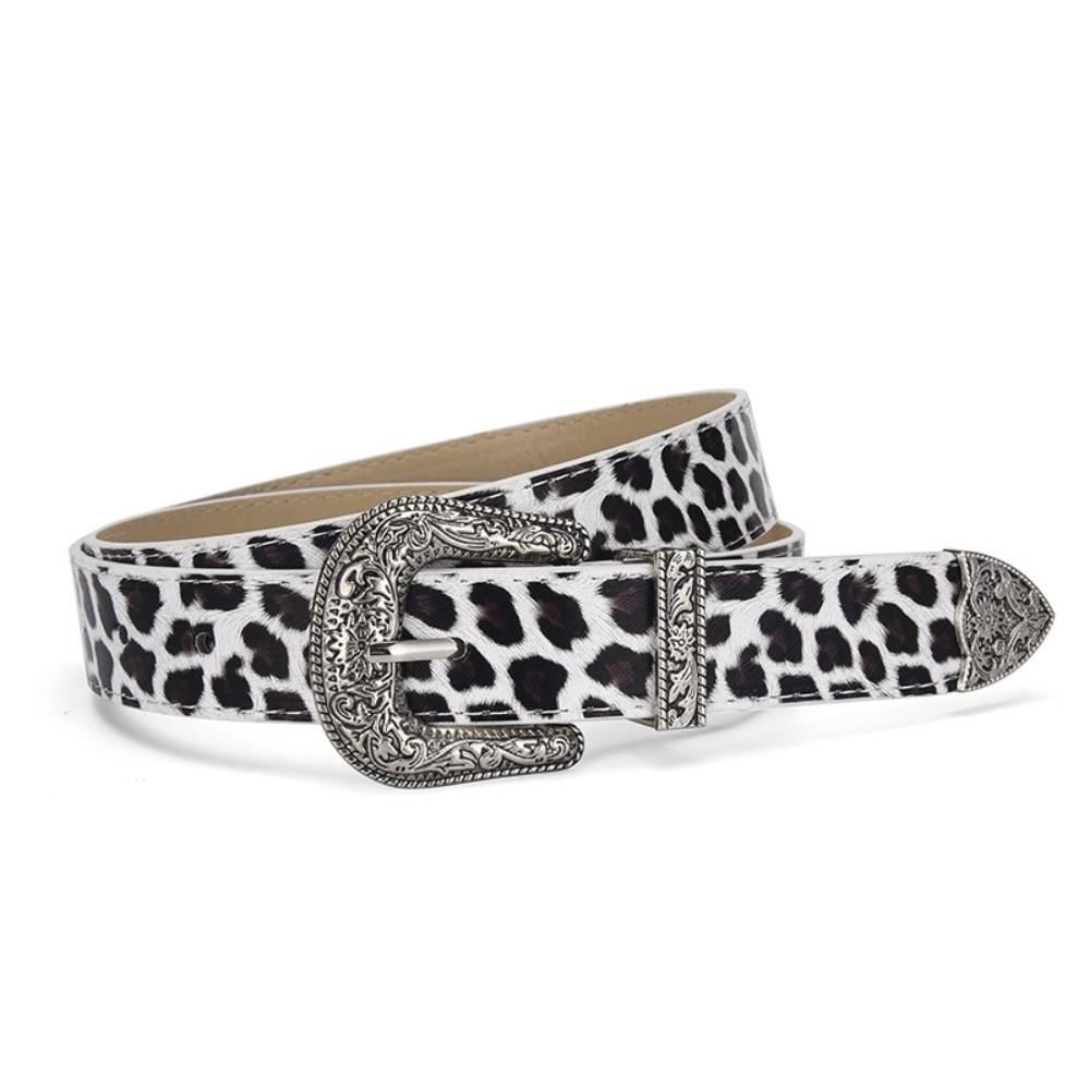 PU Leather Waist Strap Leopard Print Waist Belts Casual Waistband  Women