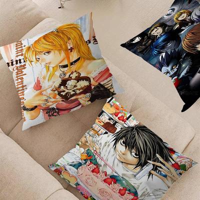 Hot Anime Death Note 45*45cm Cushion Cover Pillow Cover Decor Pillowcase Home Pillowcase For Couch Pillow