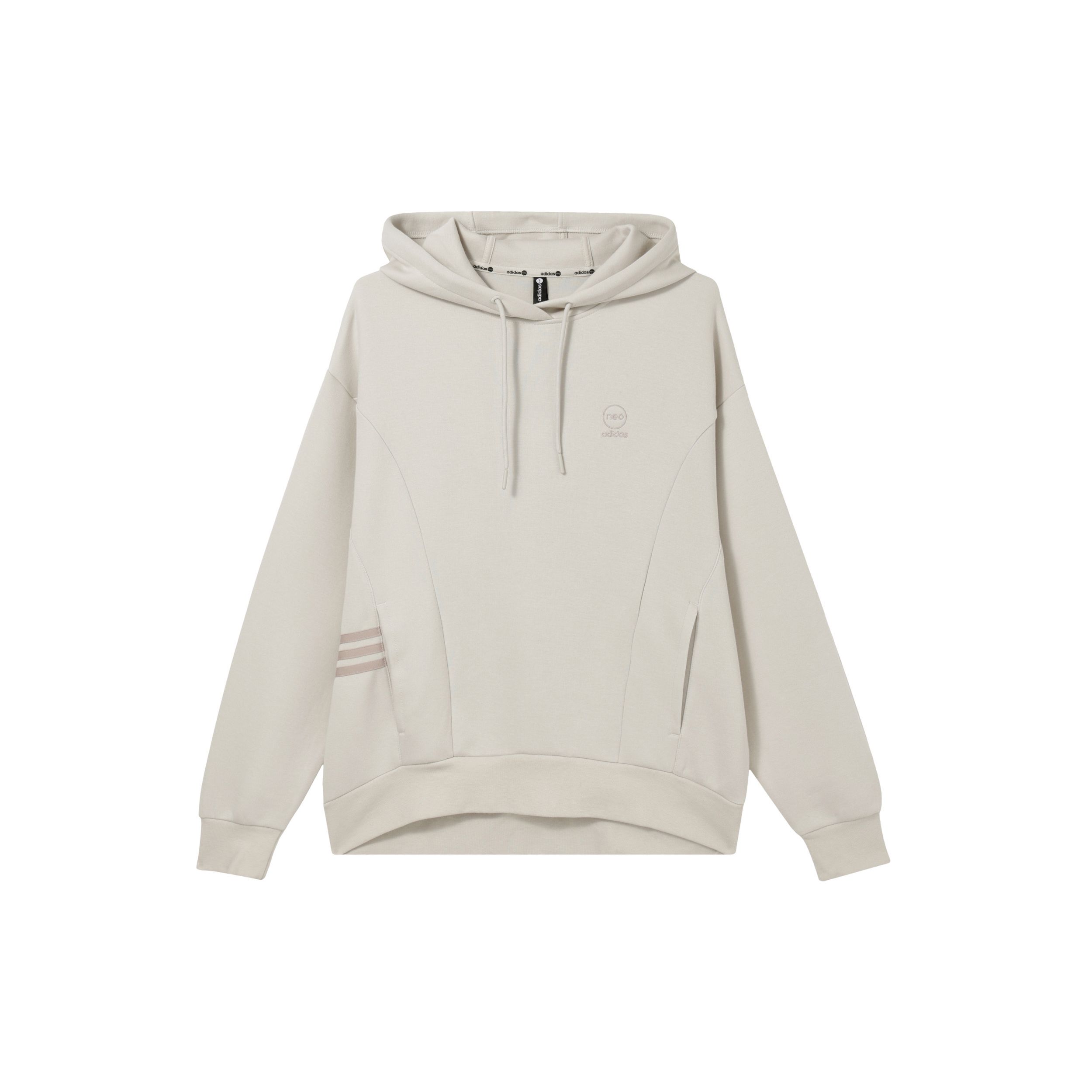 

Adidas Neo однотонный пуловер с капюшоном на шнурке и длинными рукавами, повседневная толстовка, женские топы, земляно-коричневый IK3424 L