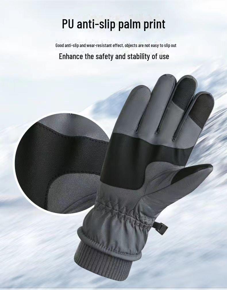 Unisex Vodotěsné lyžařské rukavice s dotykovou obrazovkou - Větruodolné, zateplené a teplé pro cyklistiku