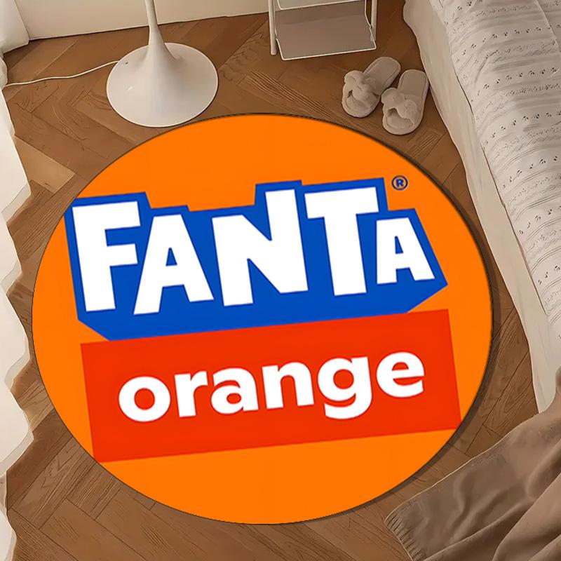 Fanta Orange Refreshment Round mat Home Decor, Chair rug For livingroom,Bedroom, doormat home decor Birthday Gift Christmas Gifts