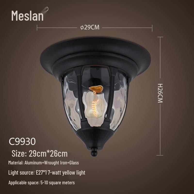 American Retro Industrial Ceiling Light for Bedroom, Dining Room, Balcony, Corridor, Aisle, and Entrance