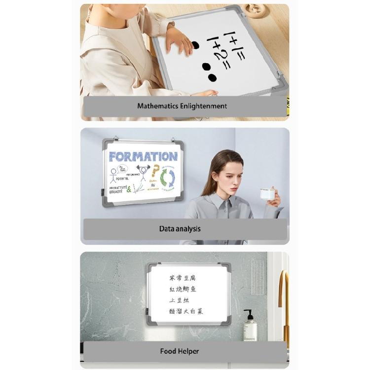 Erasable Magnetic Writing Board Aluminum Frame Wall Mounted Double Sided 30x40cm Whiteboard Dry Erases Board For Student