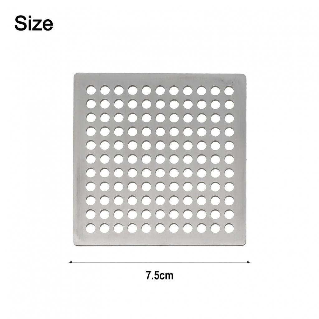 Udržujte odtoky čisté Čtvercový nerezový sprchový odtok Kryt filtru na vlasy