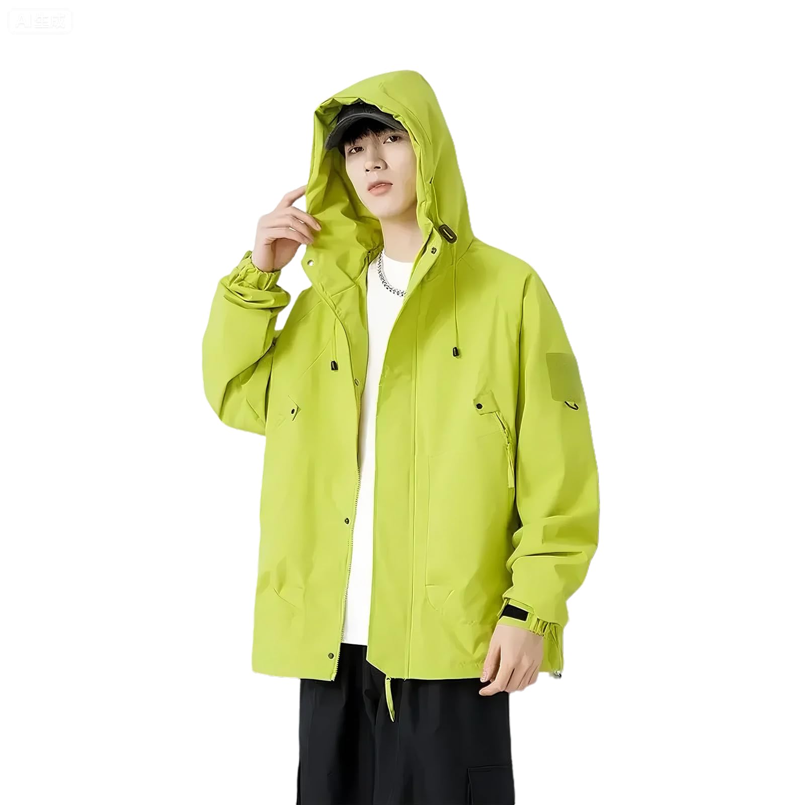 VYOOU Anorak and Solid Colors Men s Parka, Windproof, Warm, Water-Repellent, (Sizes 2XL)