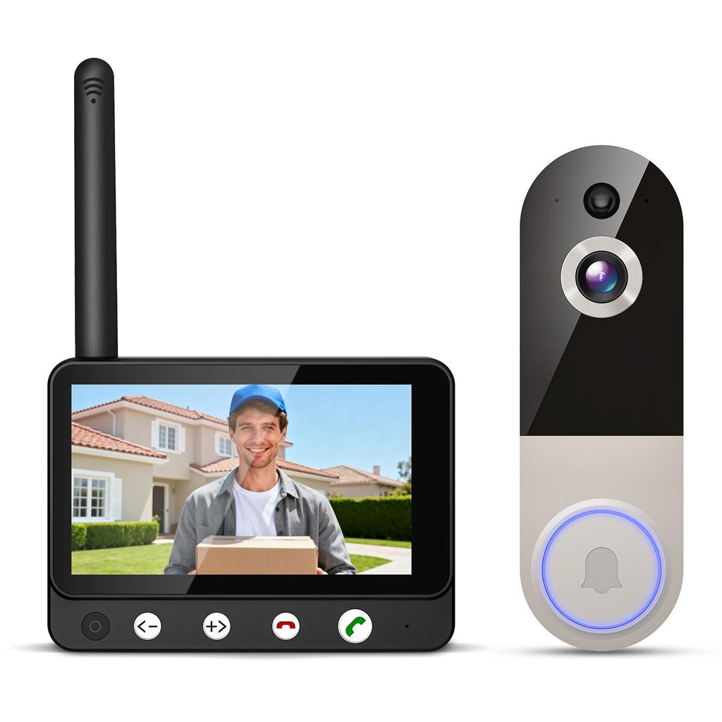 1080P Wireless Doorbell Camera High Definition Night Vision PIR Motion Detection Two-Way Audio Video Door Bells Home Office