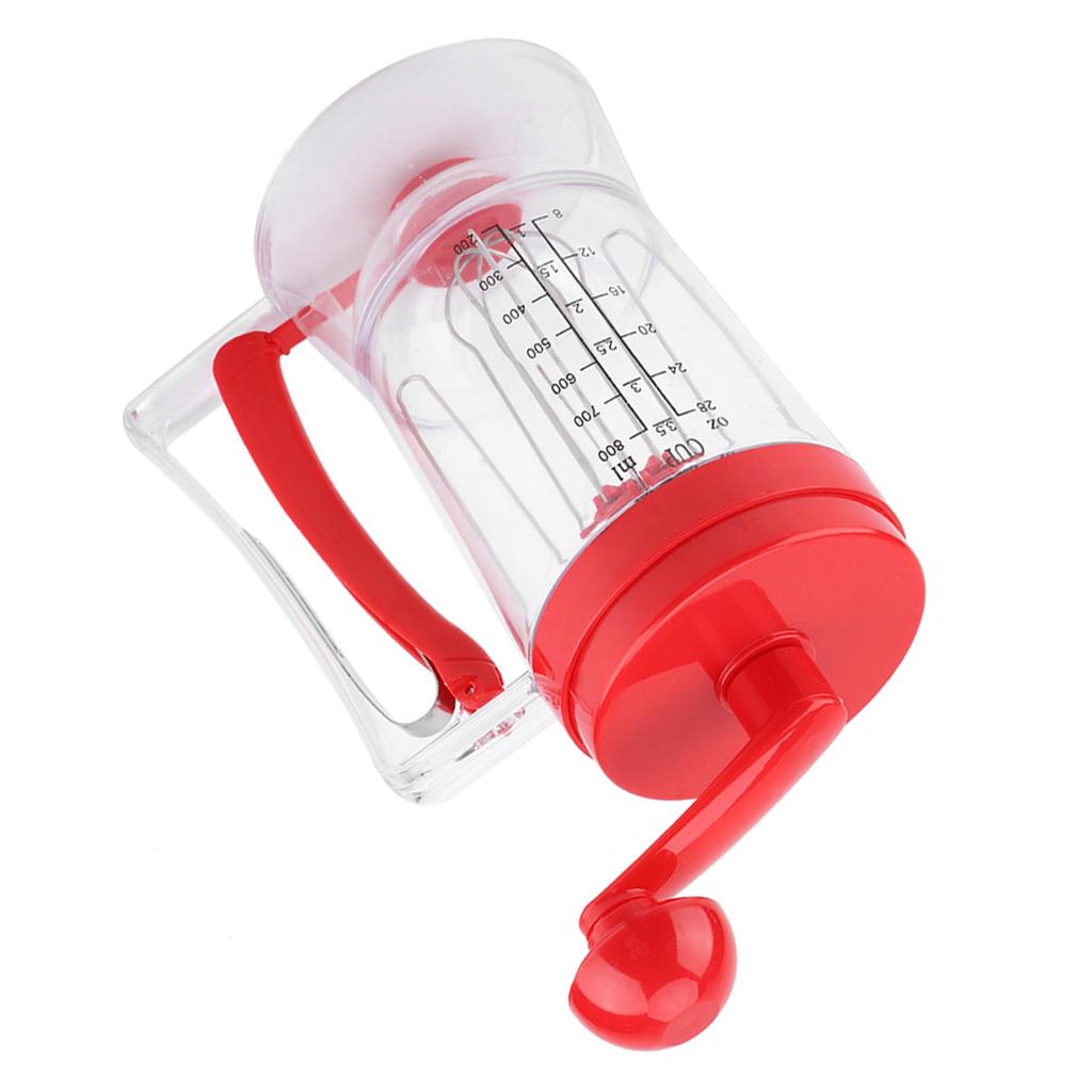 Hand Held Manual Pancake Cupcake Batter Mixer Dispenser Blender Machine Baking Tool