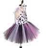Kids Animal Ears Headband Tie Tail Tutu Dress Set Cosplay Halloween Costume Birthday Party Gift Hair Band Christmas Prop