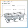 Compartmentalized Flip Top Food Heating Container Restaurant Hot Pot Alcohol Stove Square Glass Buffet Stove