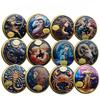 Twelve Constellation Commemorative Coins, Metal, Colorful, Relief, Commemorative Medals, Constellation Collection, Christmas Gift, Stocking Stuffers