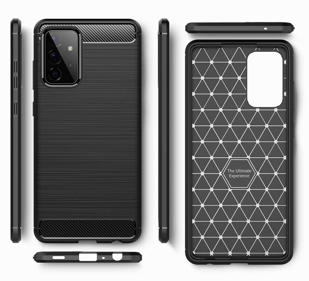 Case for Samsung Galaxy A72 5G / A72 LTE, Karbon, black