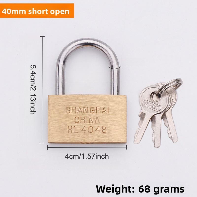 Padlock Copper Padlock Small Lock Head Long Beam Head Open Lock Door Lock Warehouse Lock