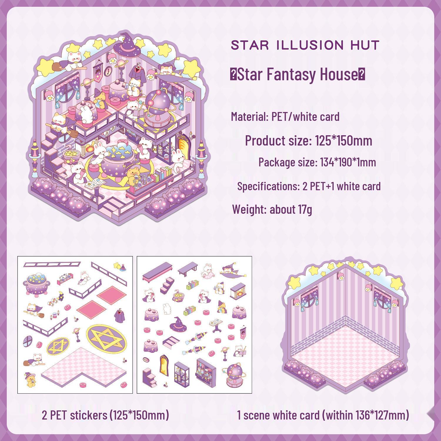 Yuezhen Wenchuang 3D Magic Cartoon Scenery Stickers for Kids