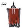 Halloween Courtyard Decorations 38" Hanging Witch Decoration, Spooky Scary Flying Skeleton Ghost Haunted House for Outdoor, Indoor Porch Yard