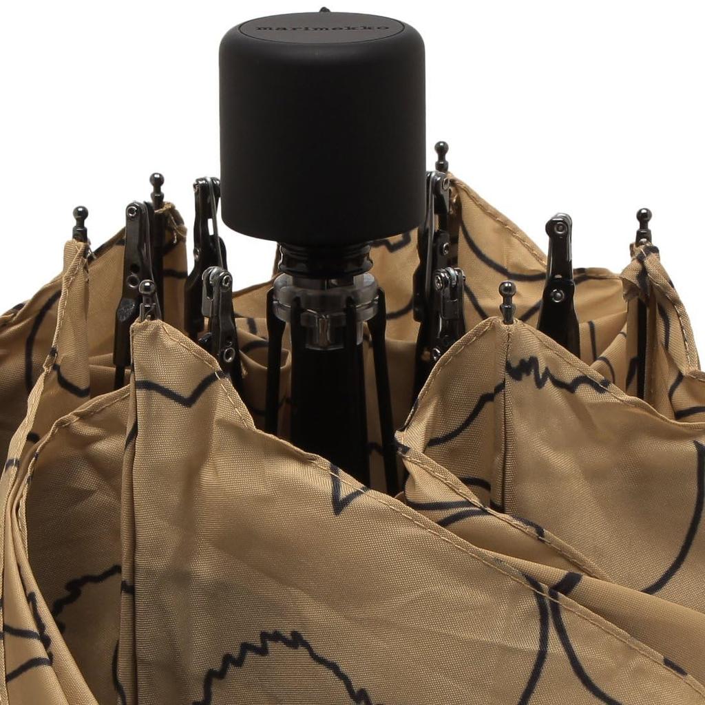 Marimekko Unikko Mini Manual Folding Floral 93949 890 Umbrella, Print, Brown, Women's, [Used]