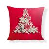 Red Series Santa Claus Pattern Throw Pillow Cover with Short Plush Print for Living Room Sofa Decoration Cushion Cover