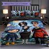 1PC Coraline Pattern Bedding Quilt Set Quilt Cover Pillowcase Home Decoration Birthday Gift (1 * Duvet Cover + 2 * Pillowcase, Without Core)