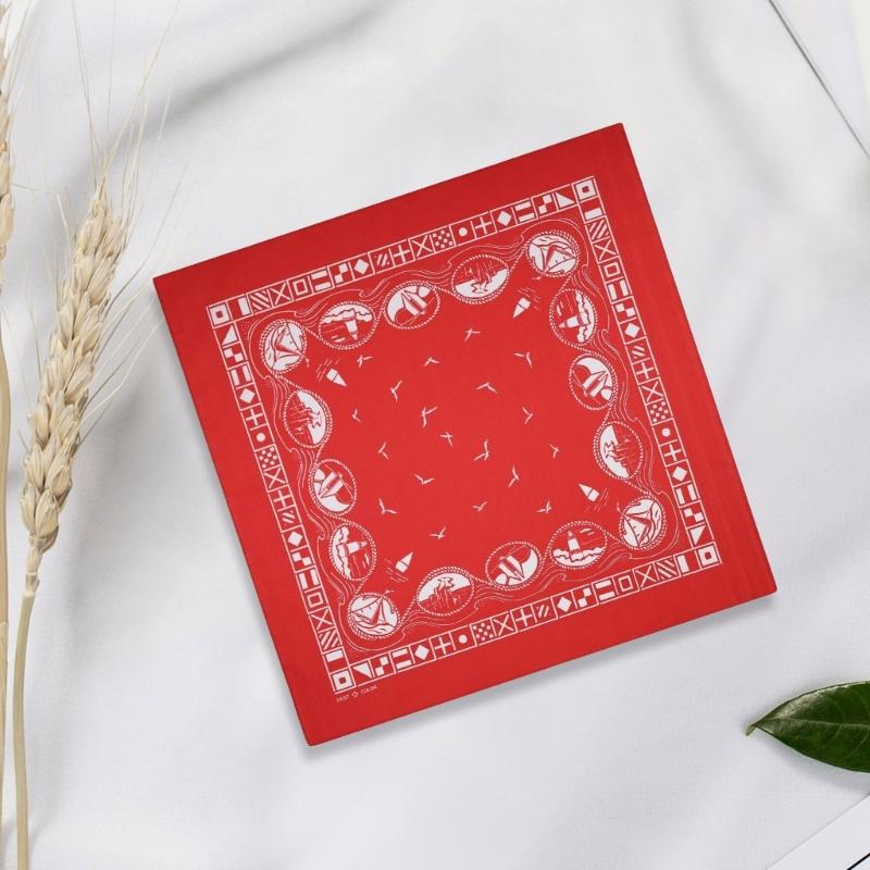 Contemporary Cotton Bandana Scarf Smooth Surfaces Friendly Multipurpose Accessory For Outdoor Occasions