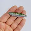 Luminous Blue Knife Iron Plate Lure with Double Hooks for Long Casts, Sea & Freshwater Fishing.