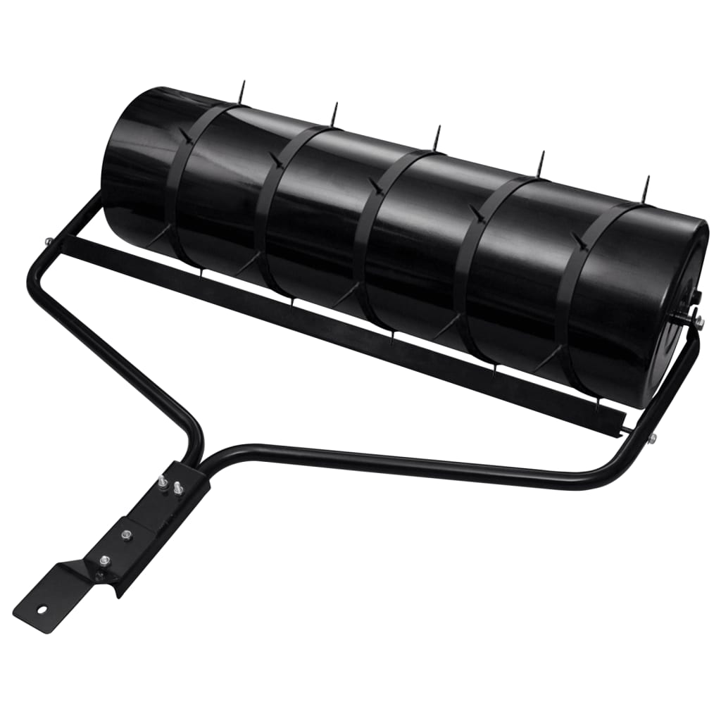 Super Merchant Vidaxl Gazonwals met Beluchter, Zwart, 63 L, IJzer